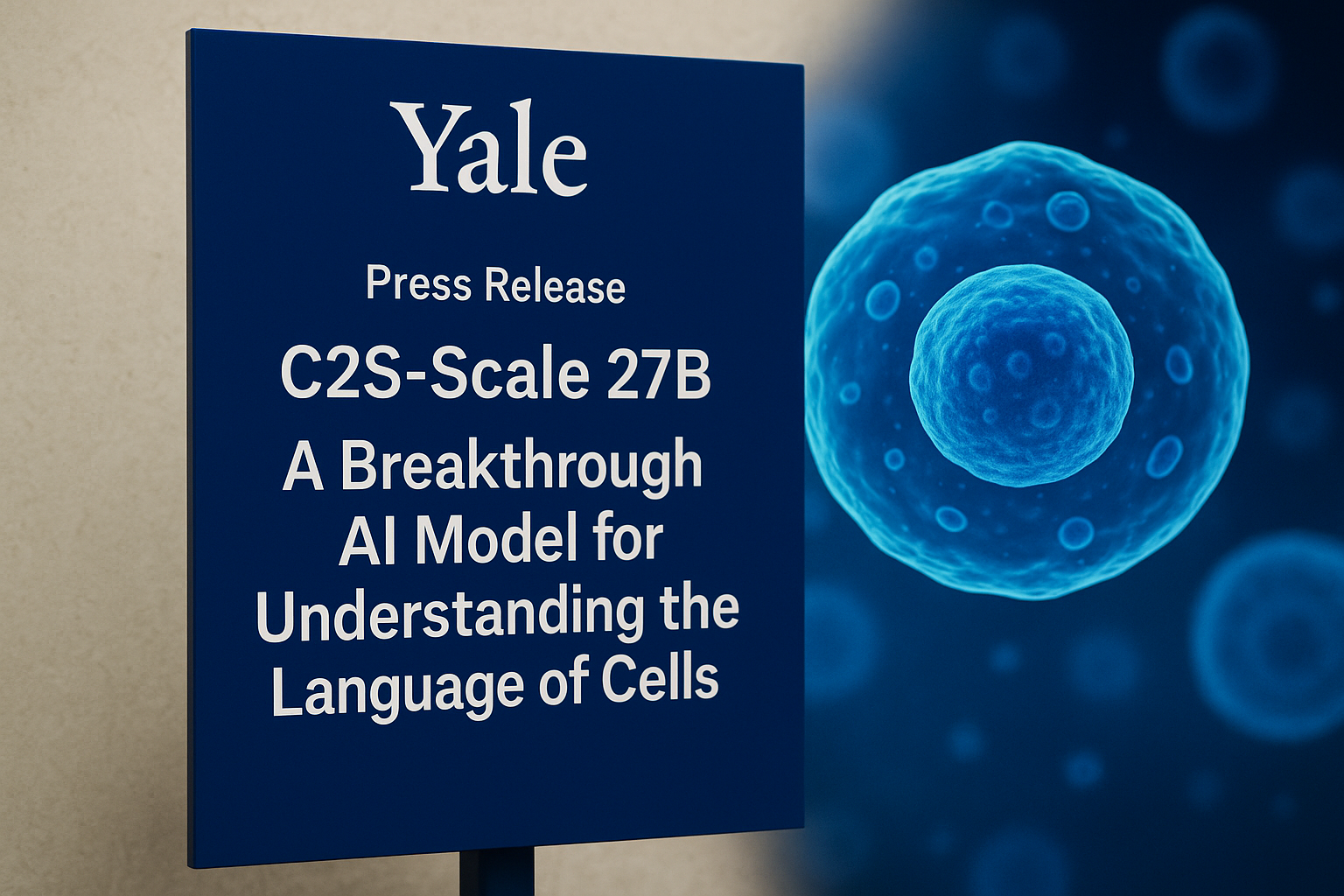 Visualization of the C2S-Scale 27B AI model decoding cellular language